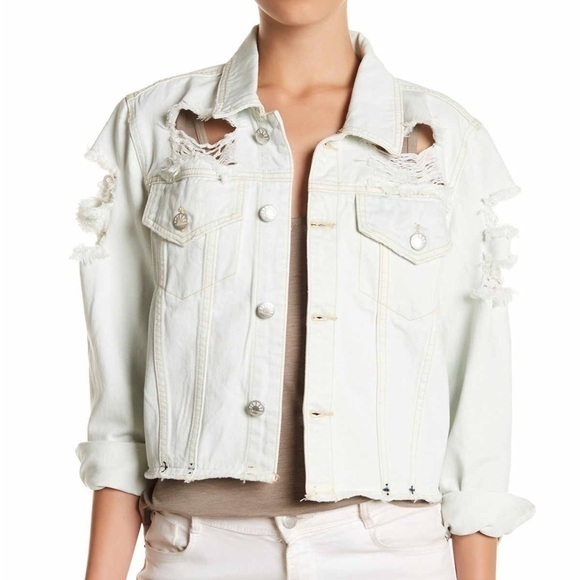 Jackets & Blazers - Wash out light denim jacket